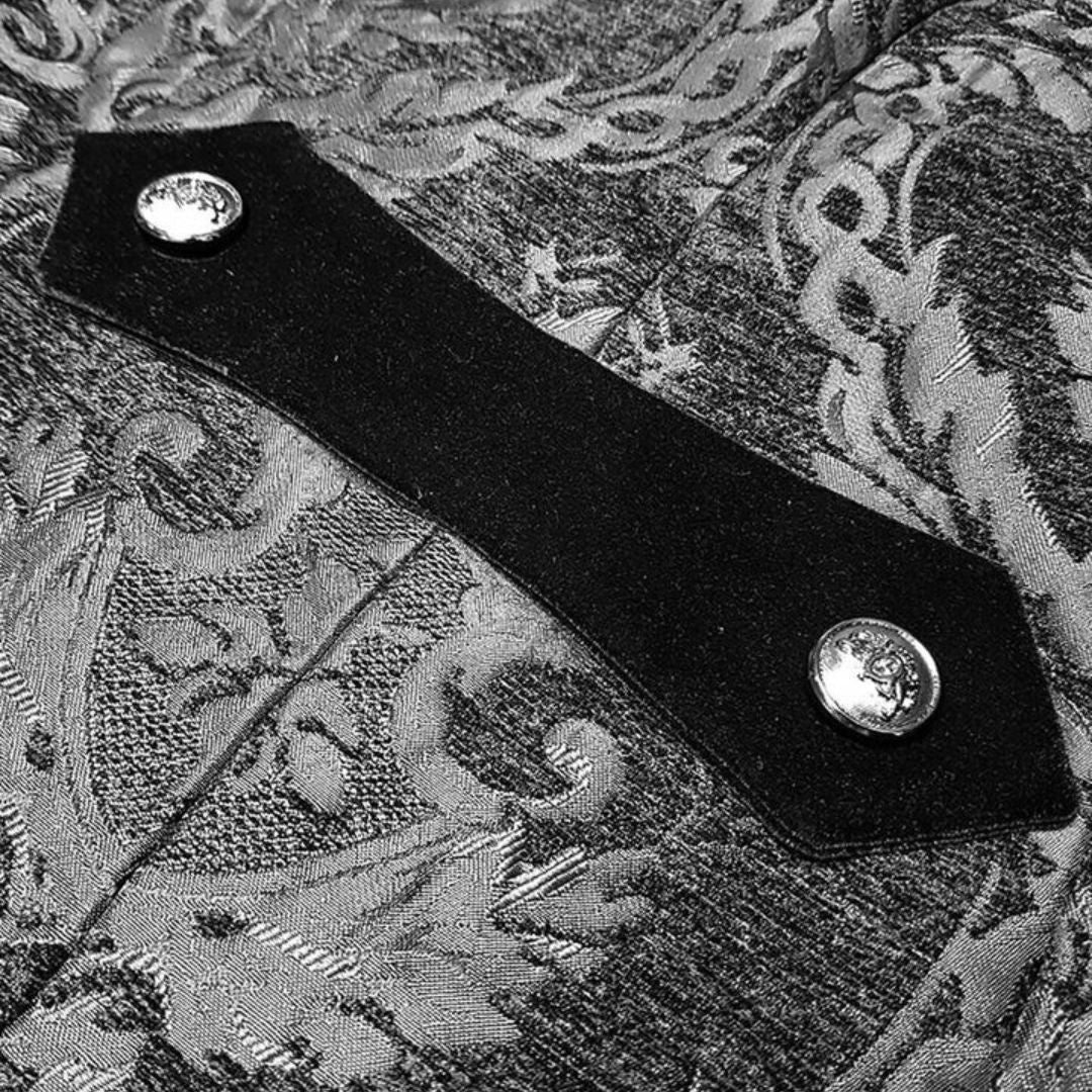 Victorian Inspired Tailcoat with Embossed Brocade Pattern