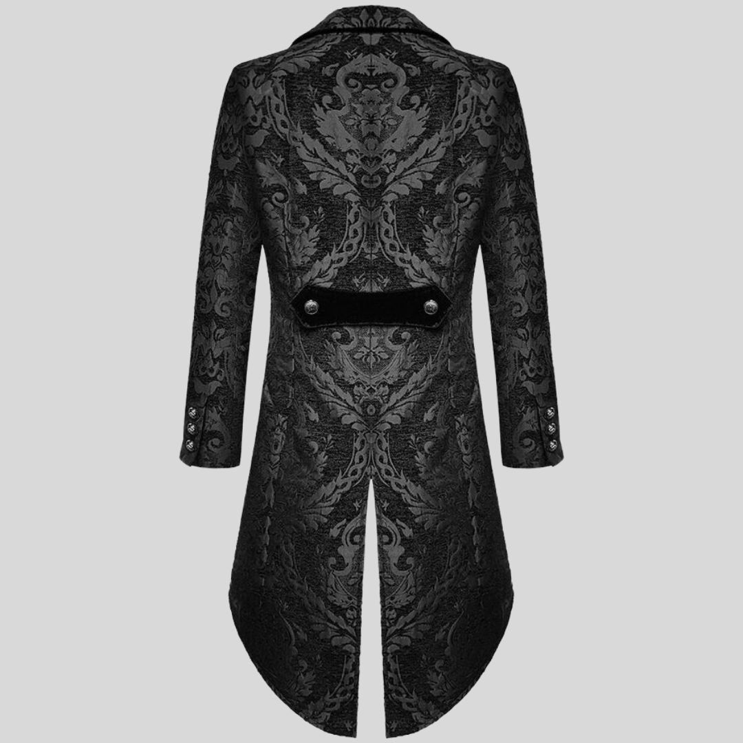 Victorian Inspired Tailcoat with Embossed Brocade Pattern