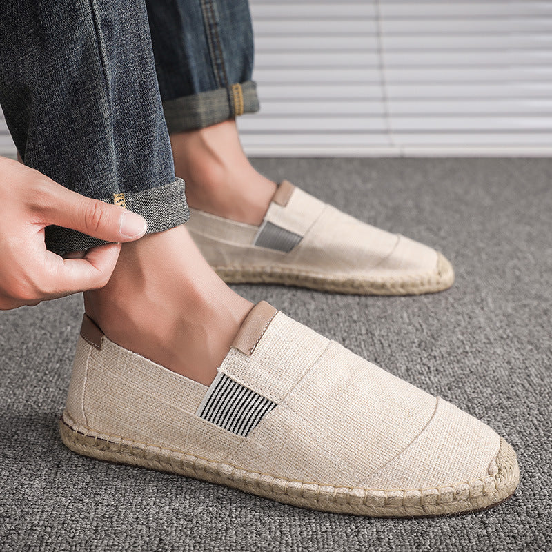 Boss Stylish Handmade Canvas Straw Shoes Summer Chic