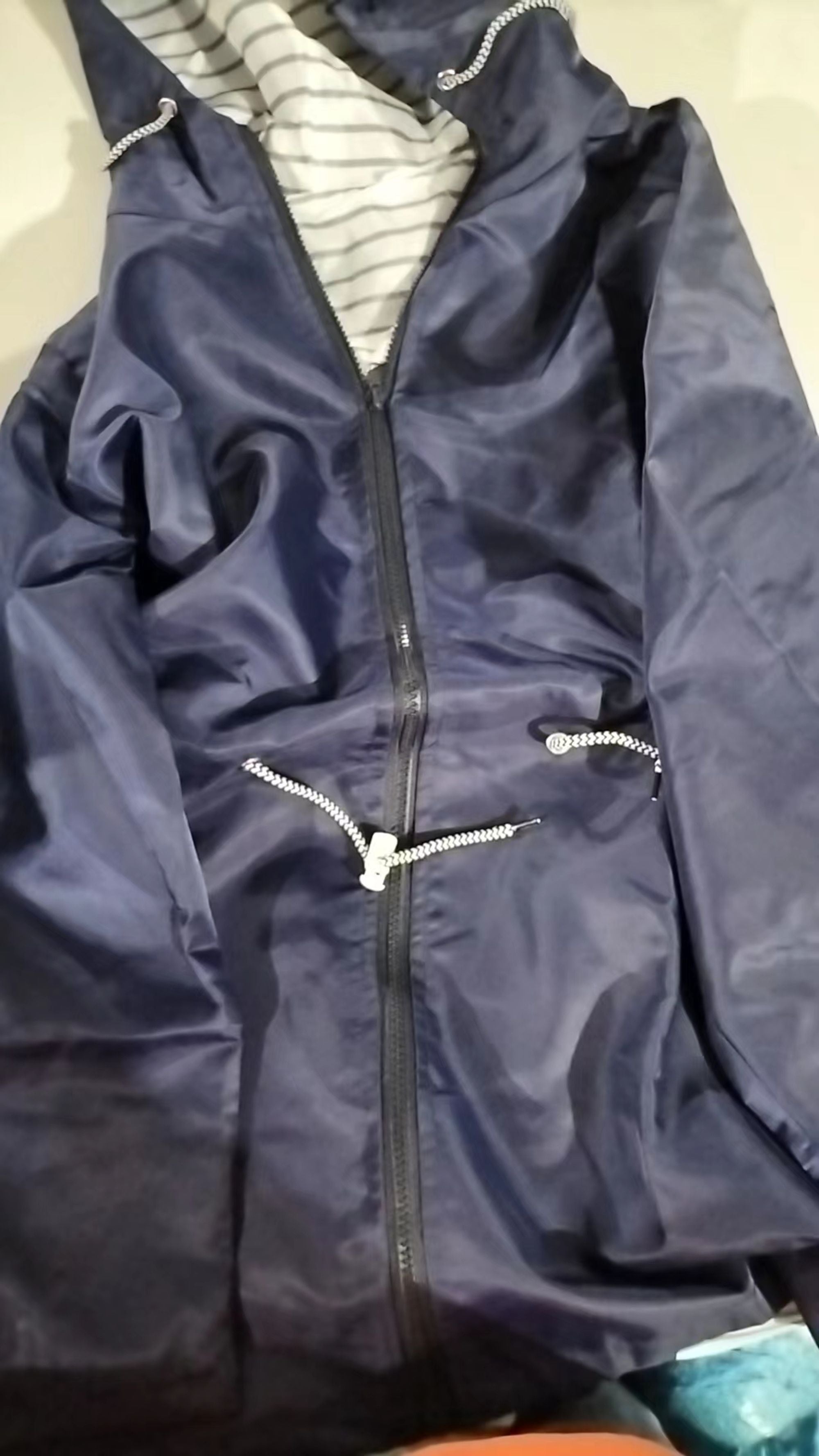 Long, Waterproof, Windproof Summer Coat in Sporty Style