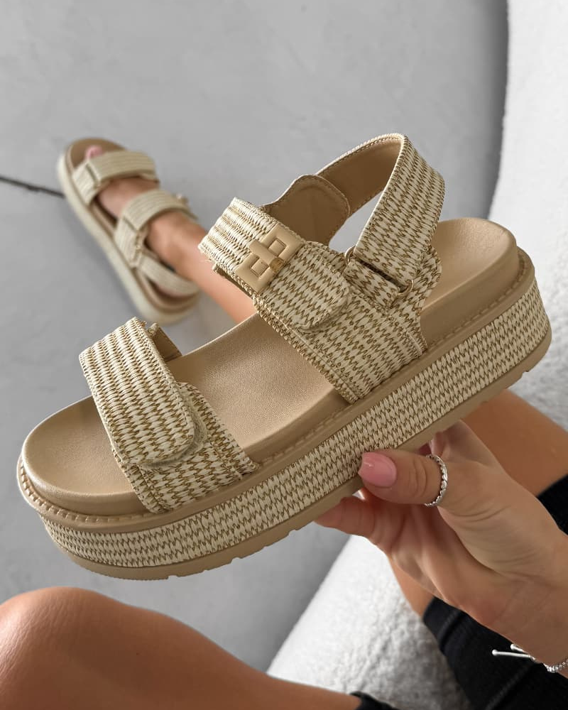 Chunky Rattan sandals for women