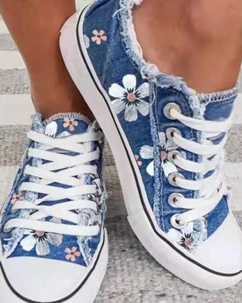 Floral Denim Sneaker