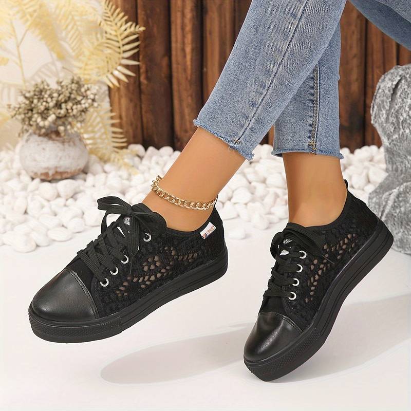 Chic and Airy Lace Sneakers