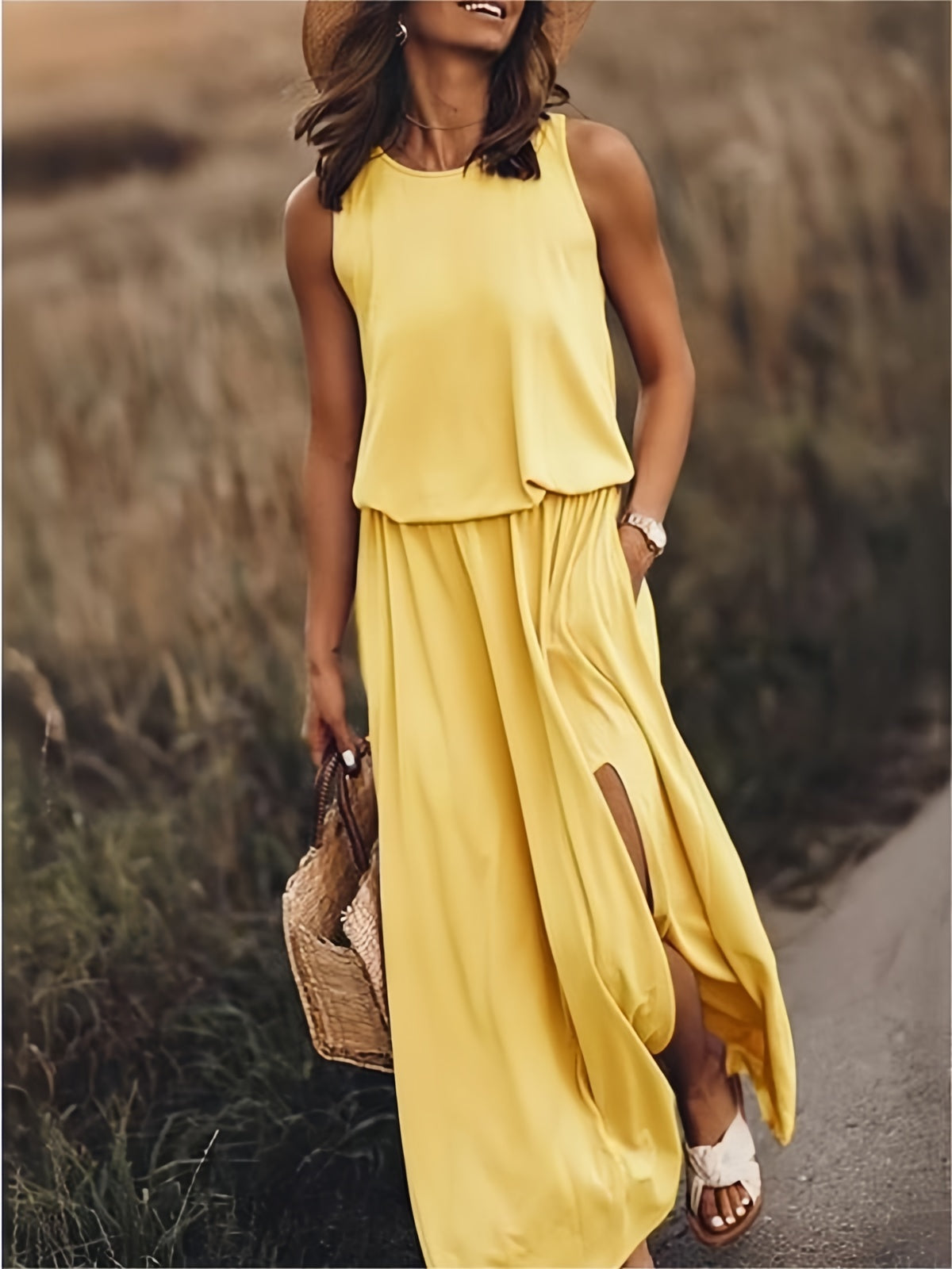 Maxi Dress - Simple Modal Boho Dress in Various Colors