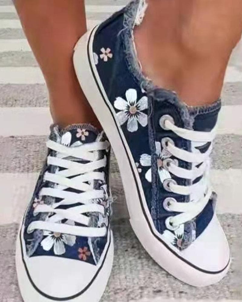 Floral Denim Sneaker