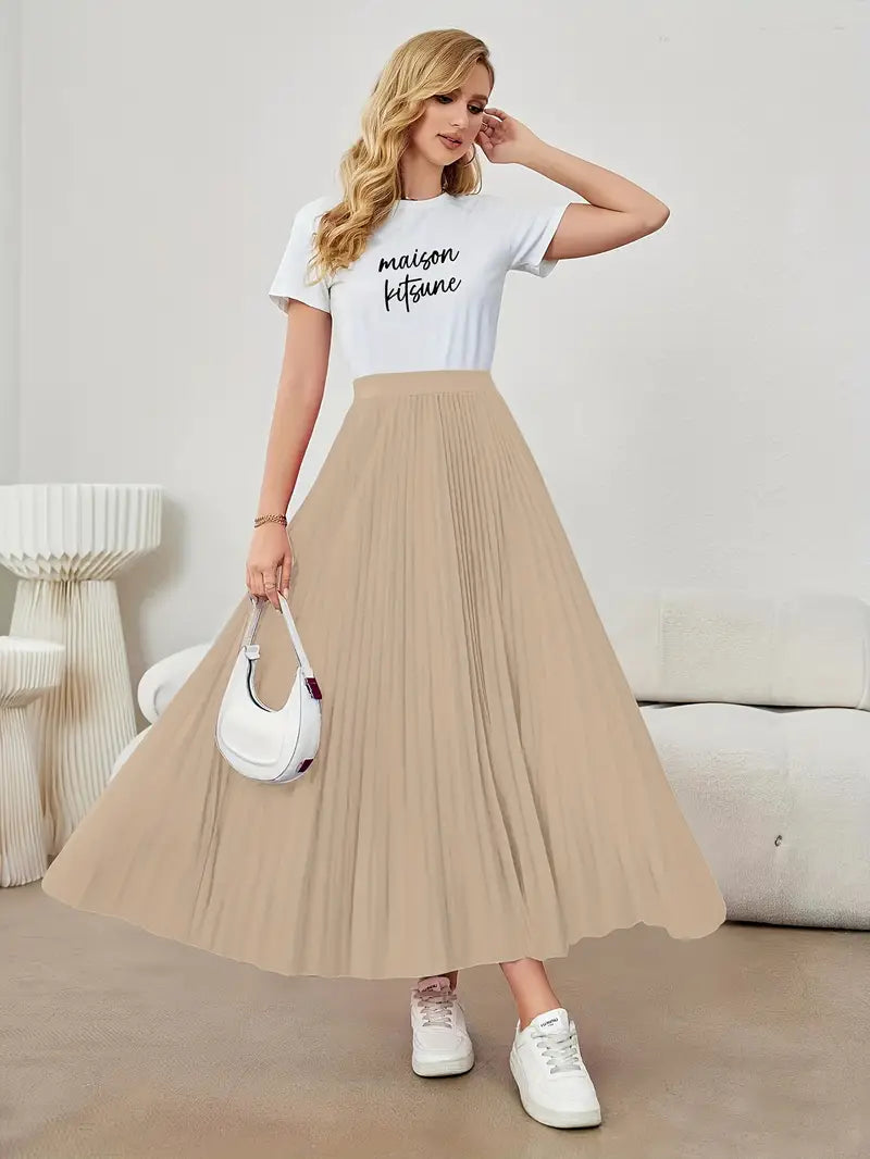 Dazzling Daydreams Pleated Maxi Skirt