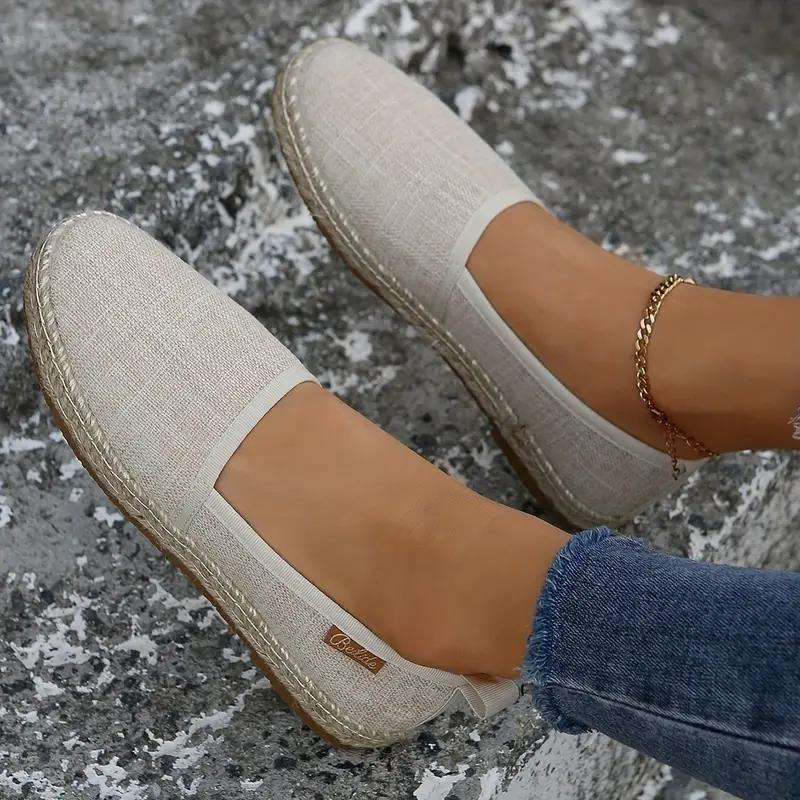 Espadrilles, Flat, Lightweight Shoes Made of Canvas
