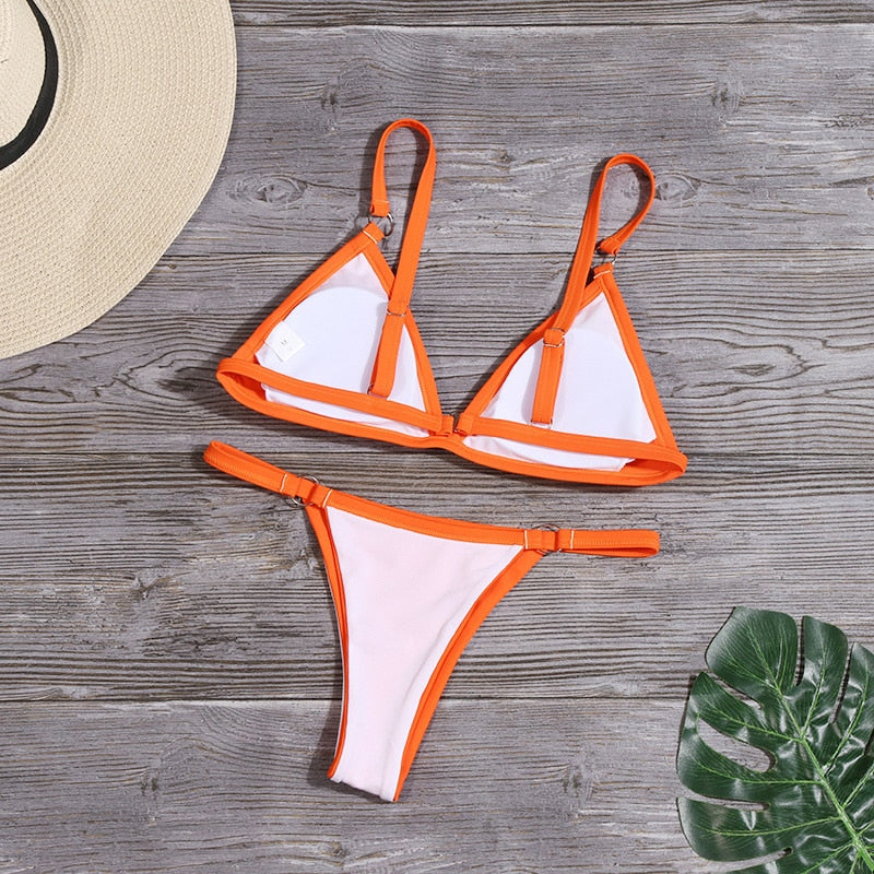 Orange Bikini With Ring Details