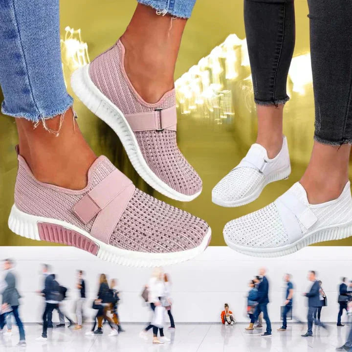 Slip-On Sneaker for Women With Velcro Improve Your Running Posture!