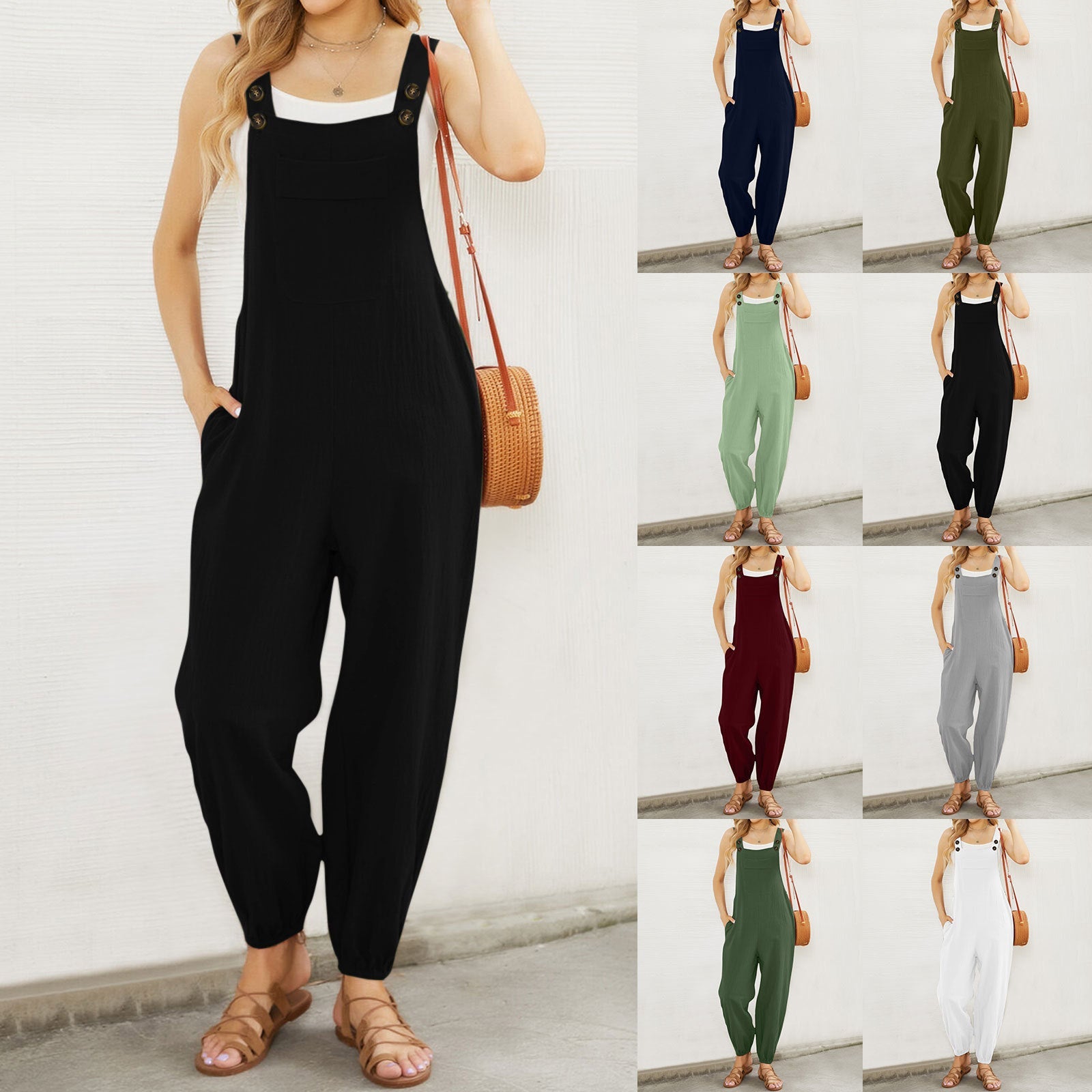 Ladies stylish overalls with pockets