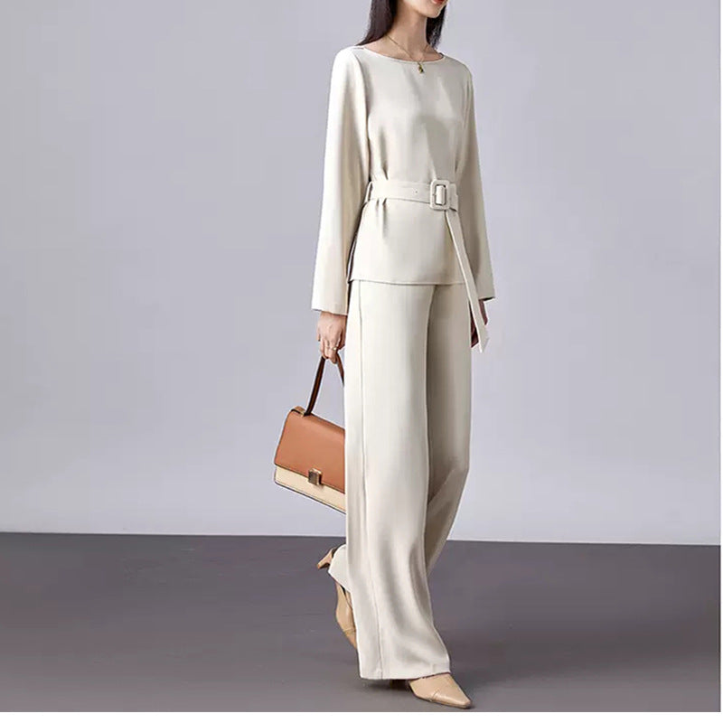 Women's Elegant Belted Jumpsuit