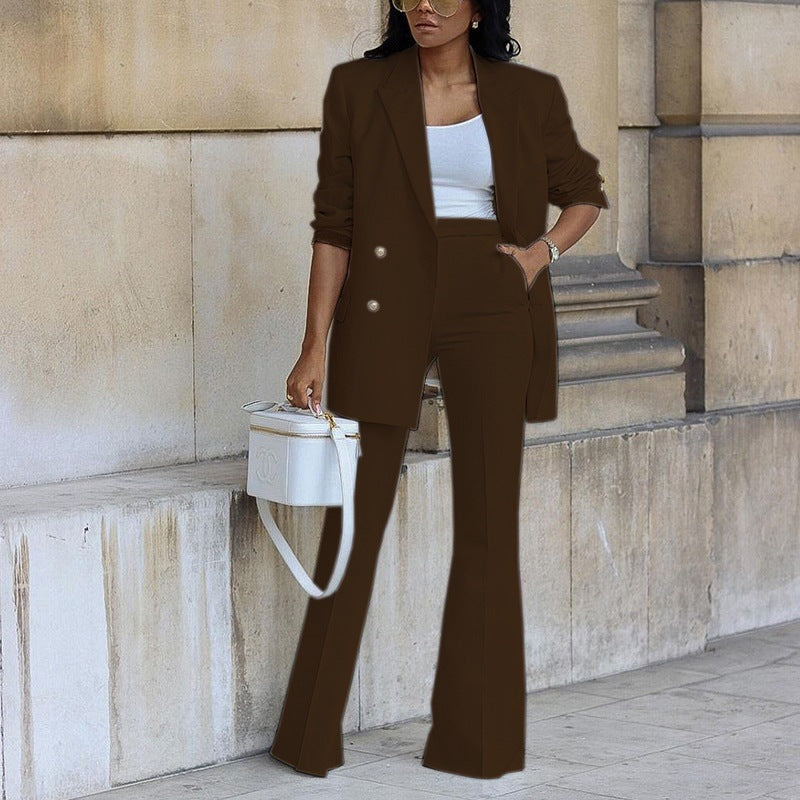 Women's stylish suit with slim cut and elegant lapel