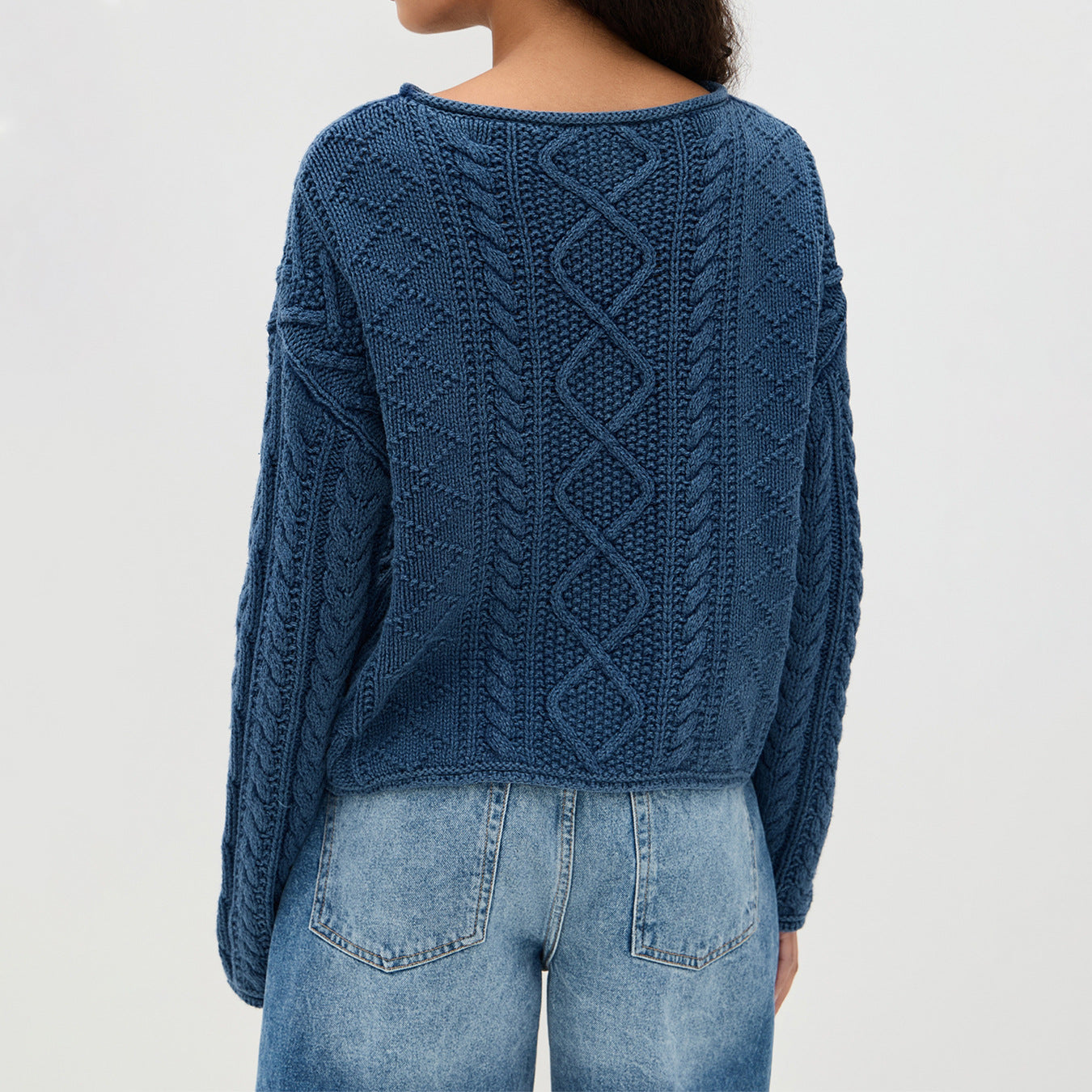 Women's knit pullover with American flag design