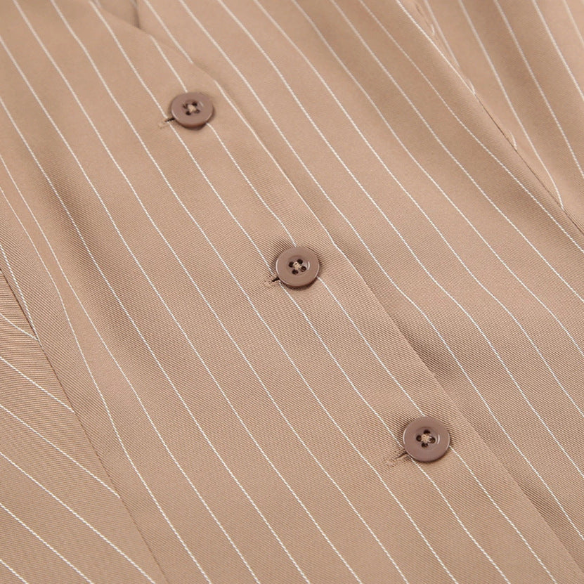 Ladies Elegant Two-Piece Suit Set with Wide Leg and Gathered Top
