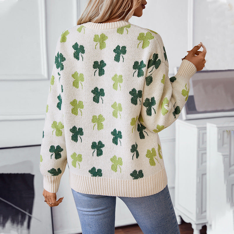 Women's patterned pullover