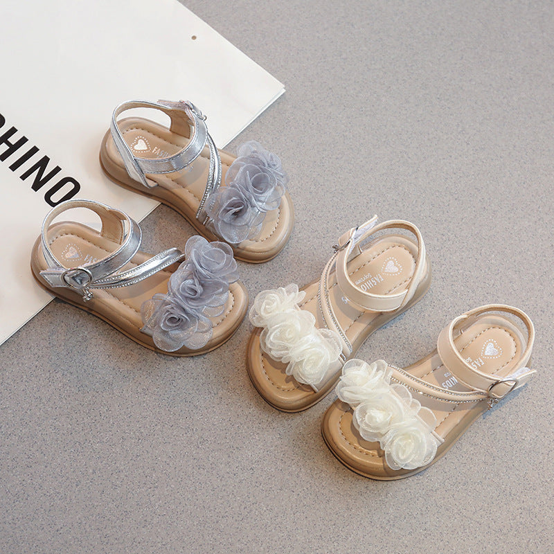 Girls Floral Decorated Comfort Sandals