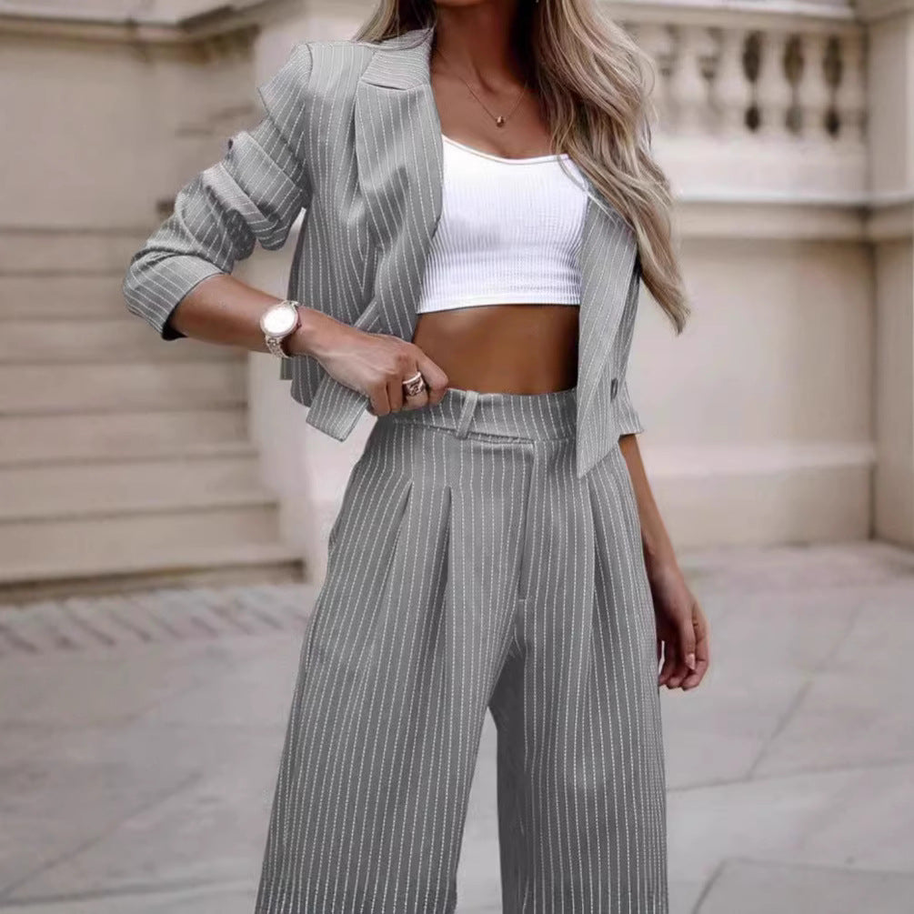Women Striped Suit