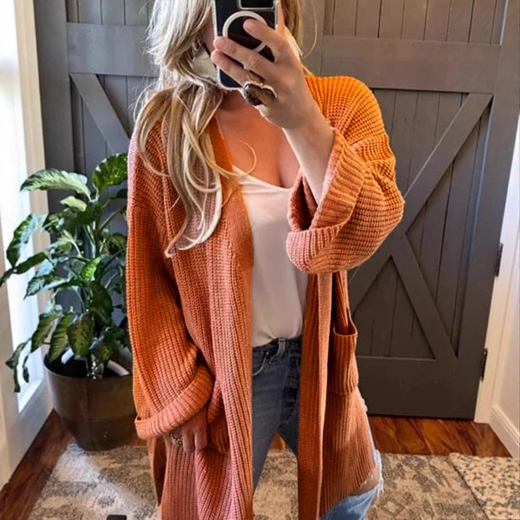 Women's airy cardigan with practical pockets and loose fit