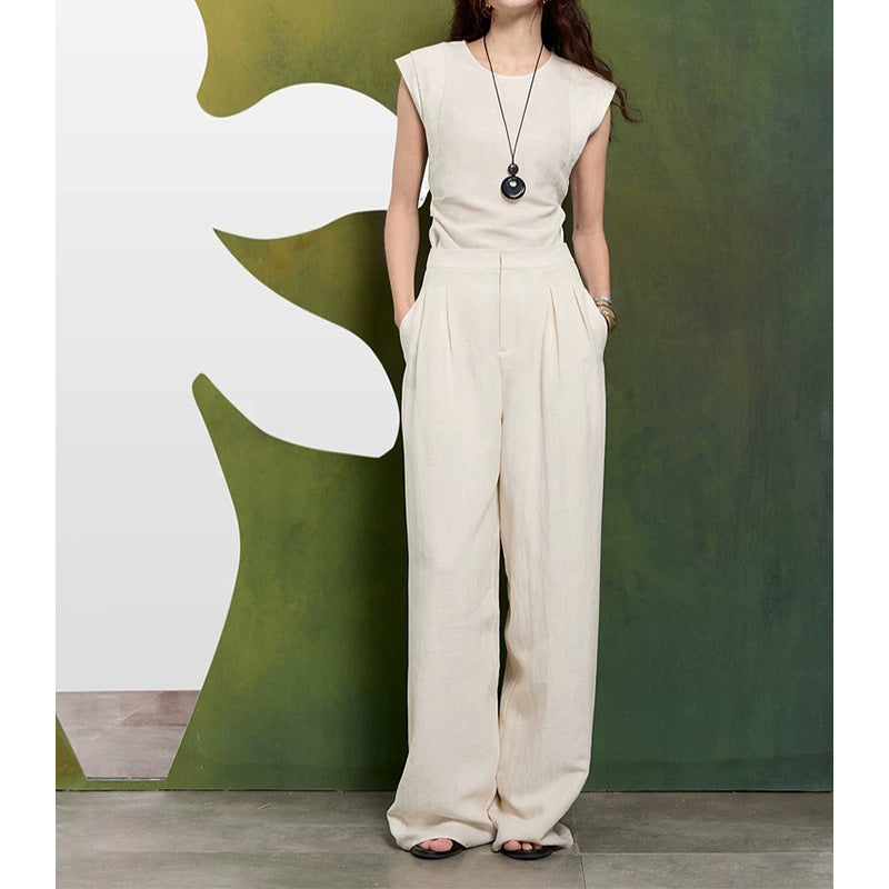Women's Tailored Wide-Leg Jumpsuit