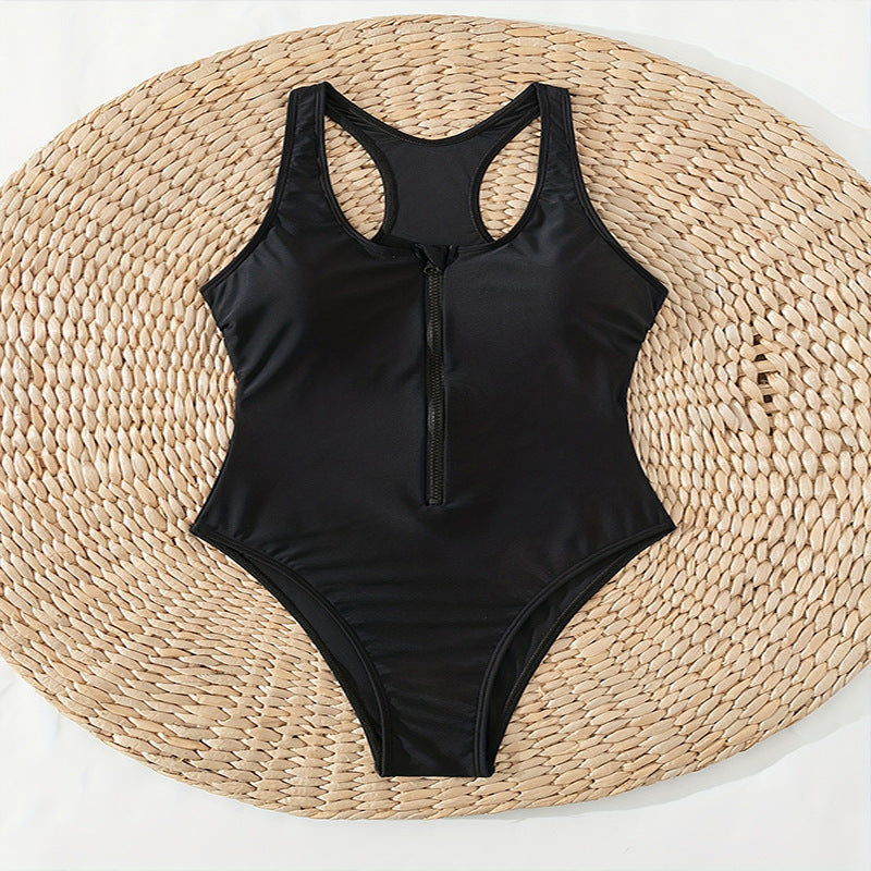 Women’s Zipper Backless Swimsuit