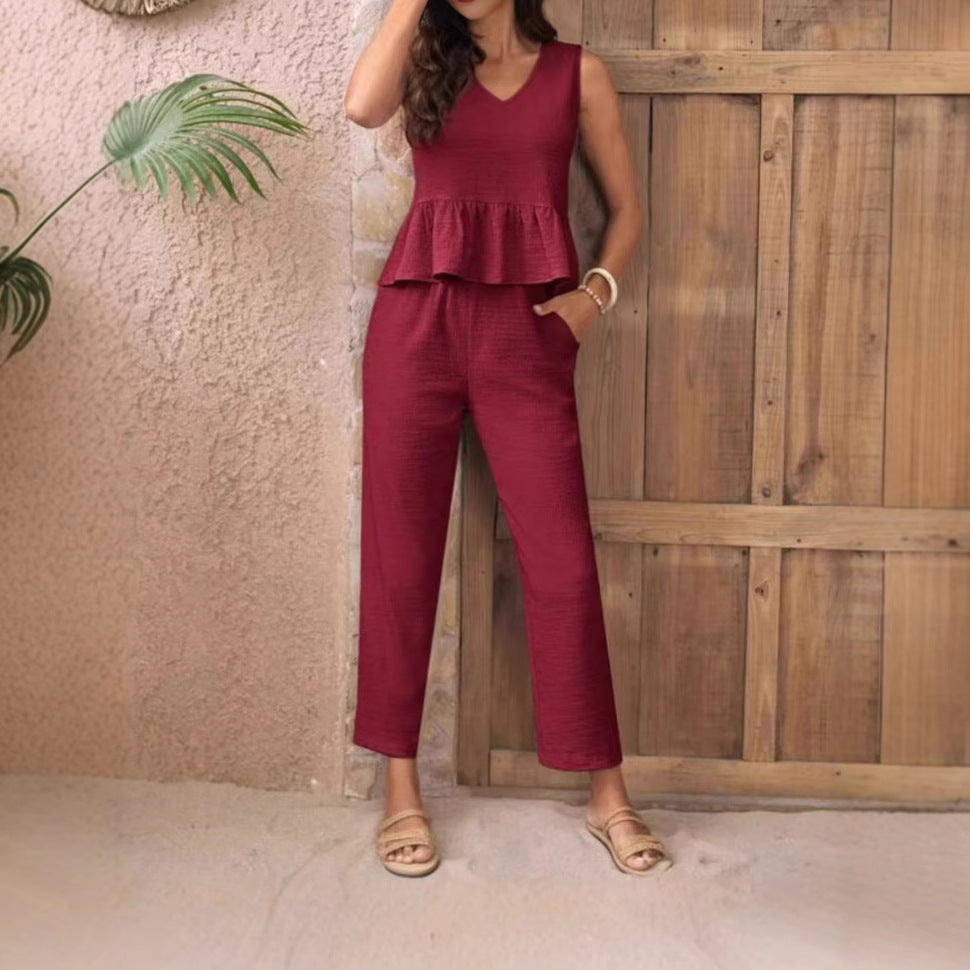 Women's Elegant Jumpsuit with Modern Gatherings and Casual Cut