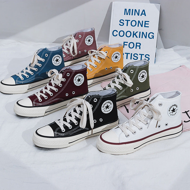 Women High Format Sneakers made of lightweight and breathable canvas with classic design