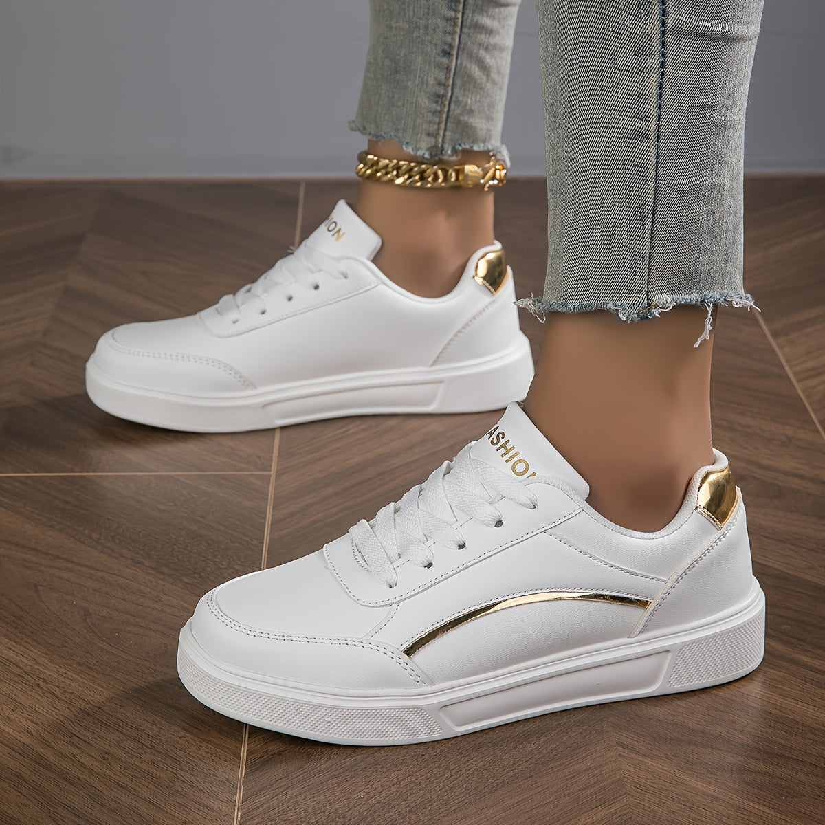 Solid Color Women's Sneakers With Soft Sole