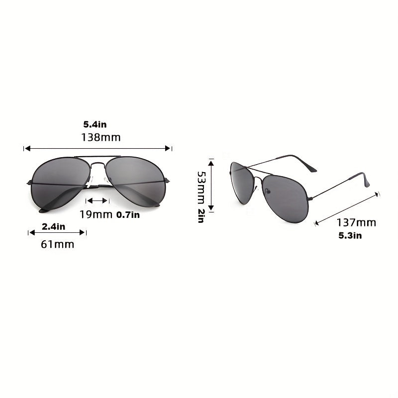 Classic Aviator Sunglasses with Golden Frame for Women