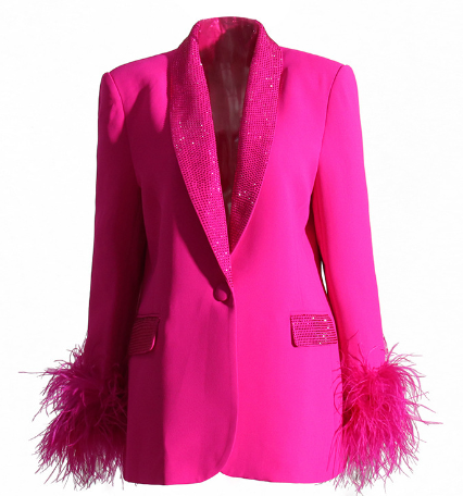 Lysse | Blazer with Feathers for Women