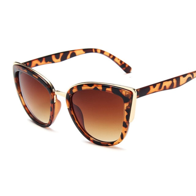 Cat Eye Retro Driving Round Metal Frame Sunglasses