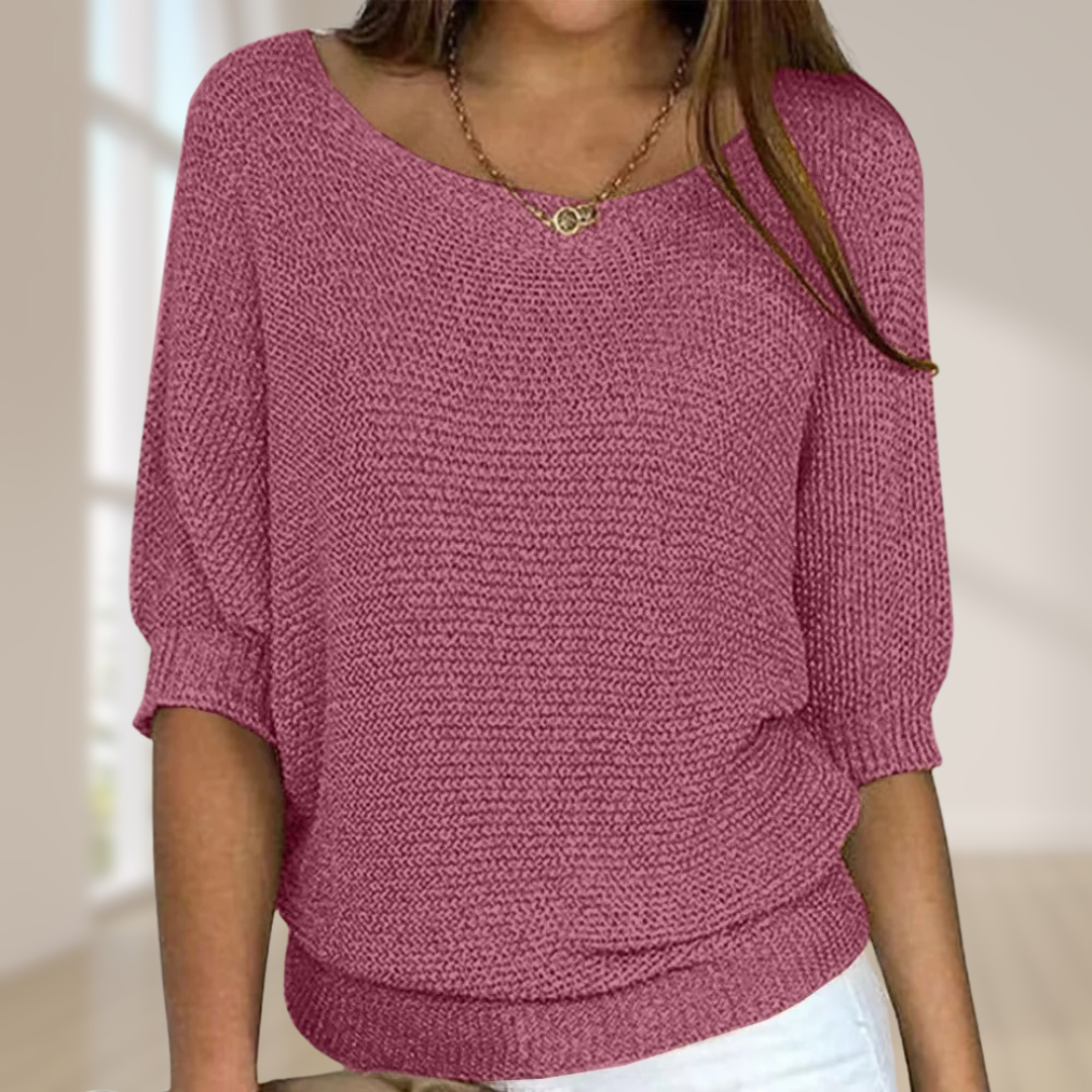 Lysse | Knit sweater with half sleeves