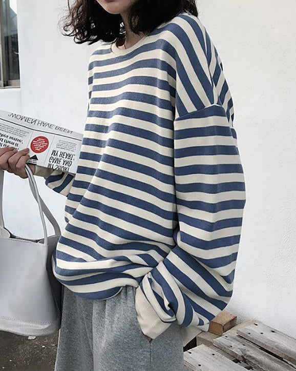 Retro-Striped Long Sleeve Shirt
