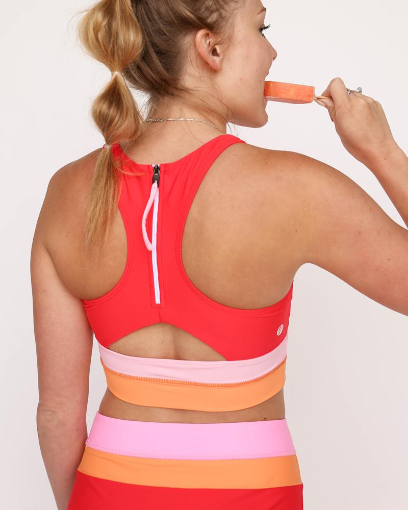 Madi Textured Color Block Bikini Set