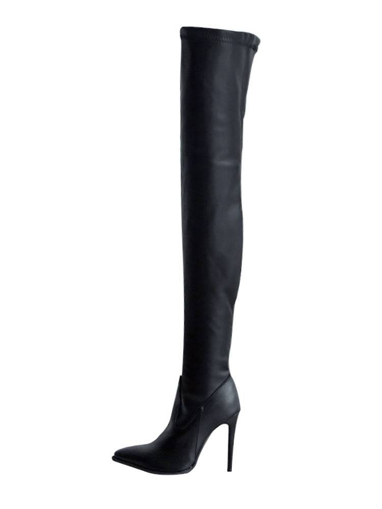 Lysse | Flat Overknee Boots made of Leather for Winter