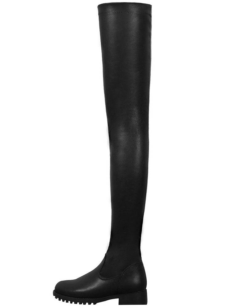 Lysse | Flat Overknee Boots made of Leather for Winter