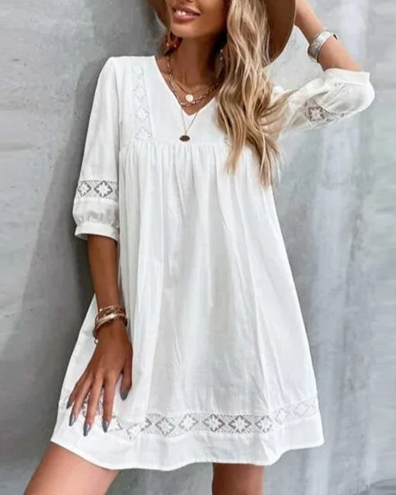 Lace V-Neck Dress