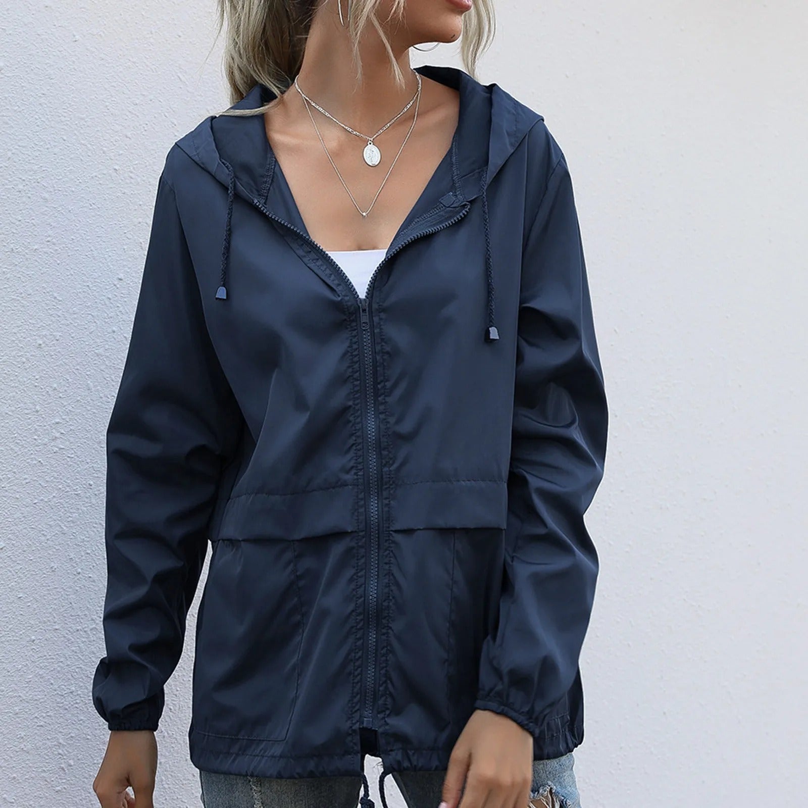 Lightweight Windbreaker with Hood
