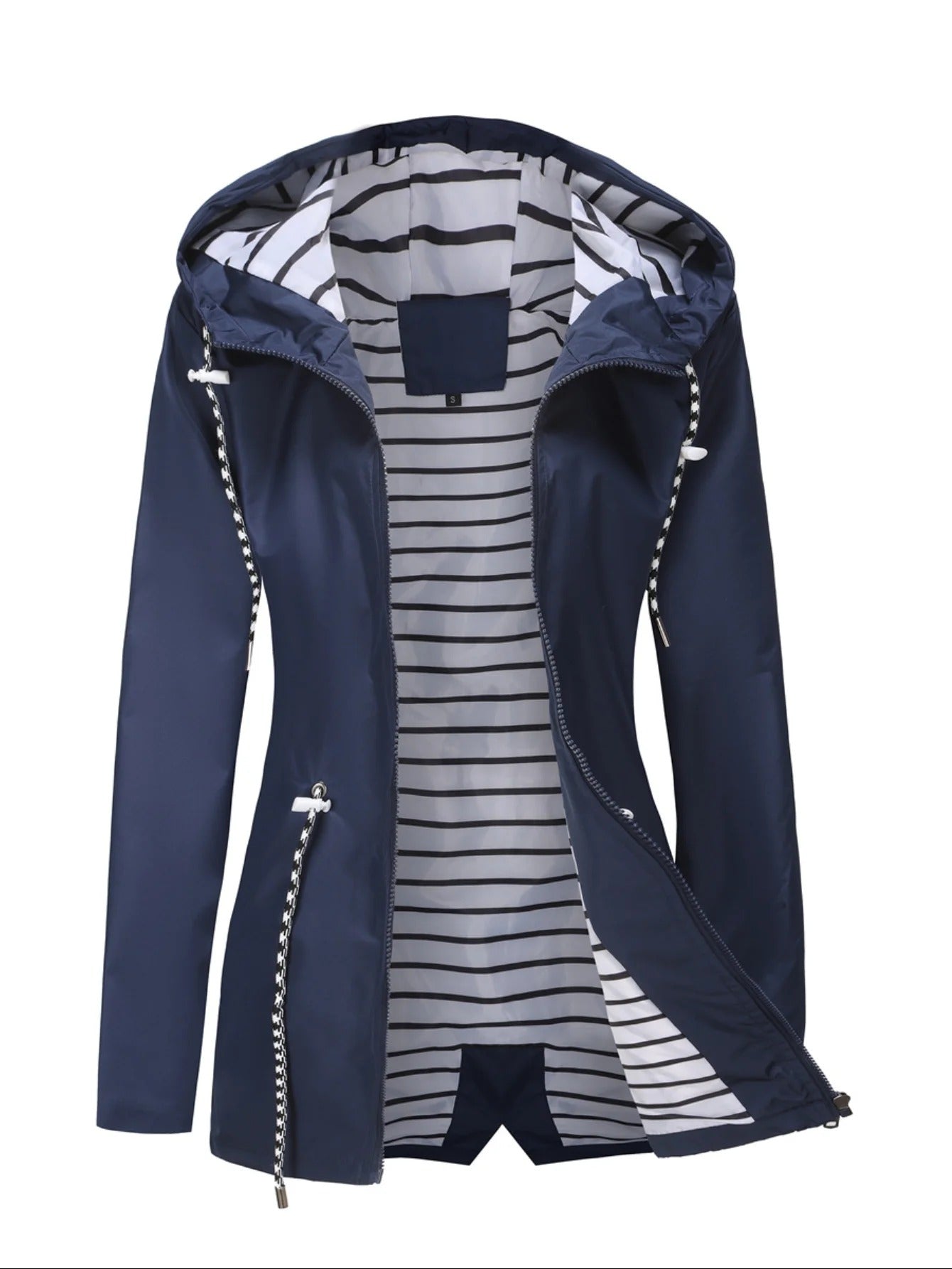 Long, Waterproof, Windproof Summer Coat in Sporty Style