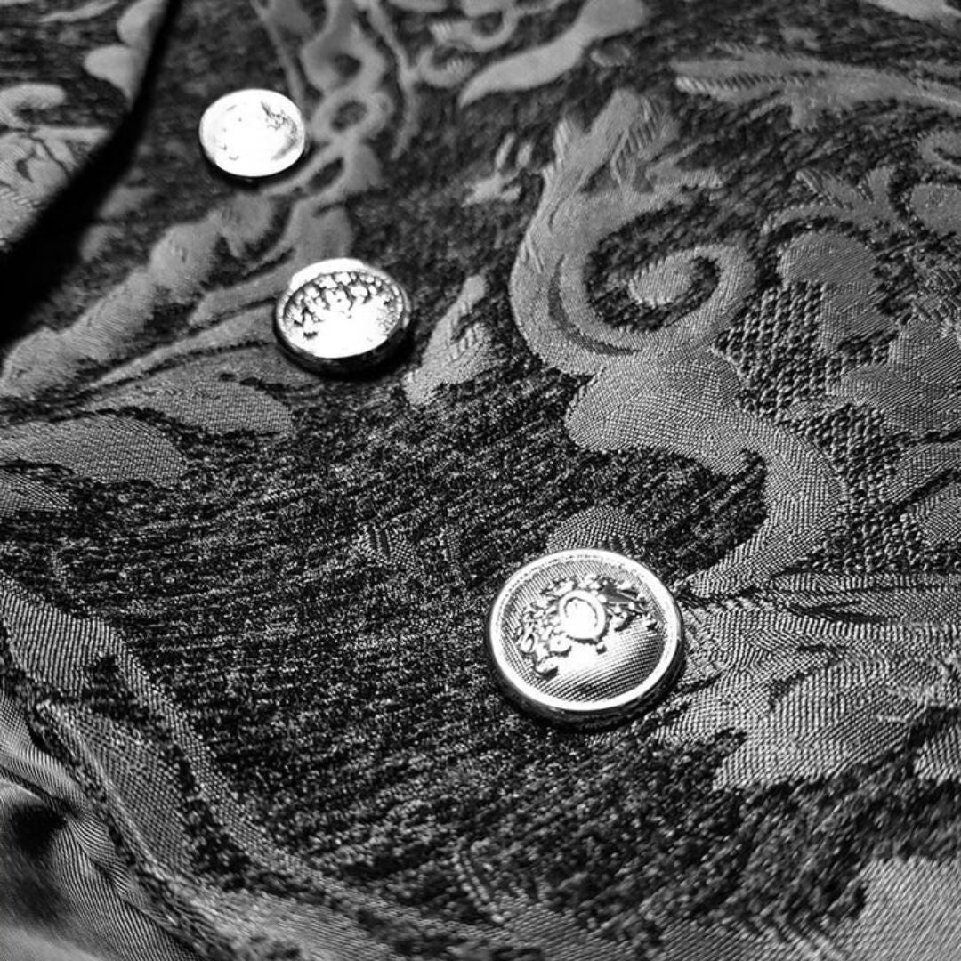 Victorian Inspired Tailcoat with Embossed Brocade Pattern