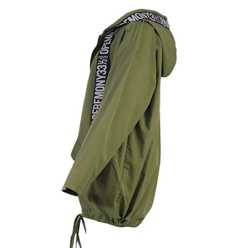 Casual Trench Coat Women With Graphic Details and Front Pockets