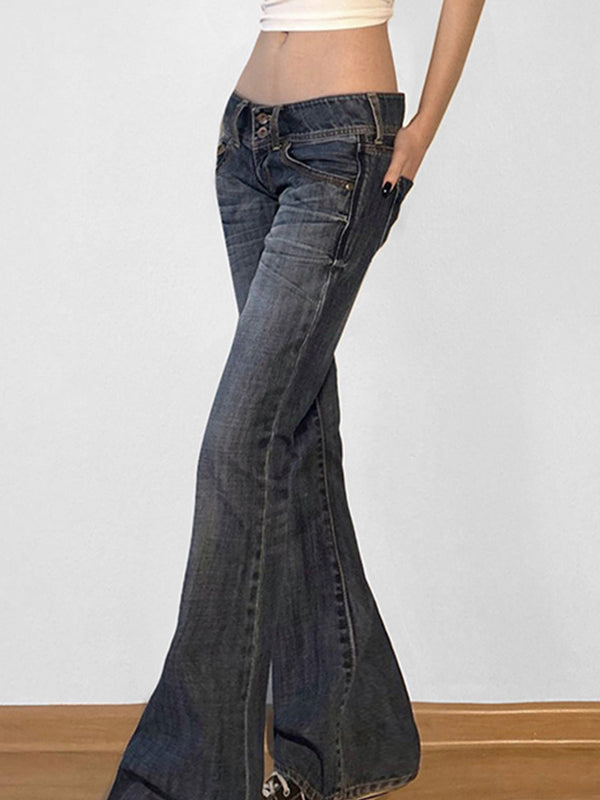 Y2k Low Rise Slim Flare Jeans