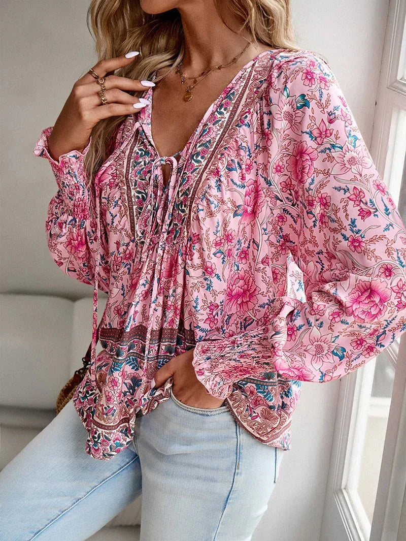 Lysse Fashion | Flower Blouse With Long Sleeves For Women