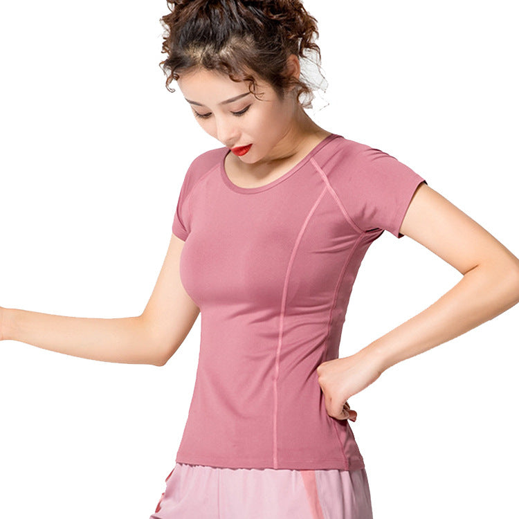 Women's sporty T-shirt with breathable inserts