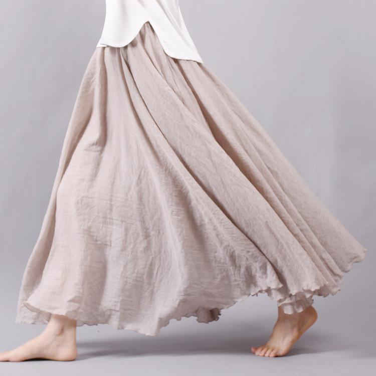 Casual Draping Boho Maxi Skirt for Women