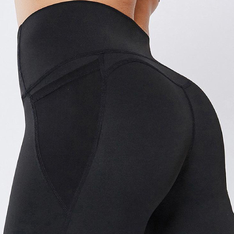 Ladies High Cut Sports Leggings with Side Pocket