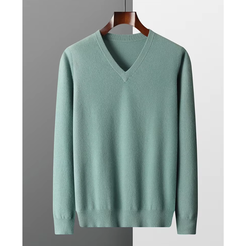 Cashmere Pullover Men, V-neck, Soft Cashmere Knit Material