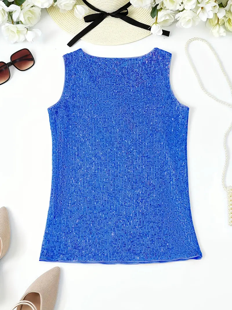 Elegant Sleeveless Top with Sequins