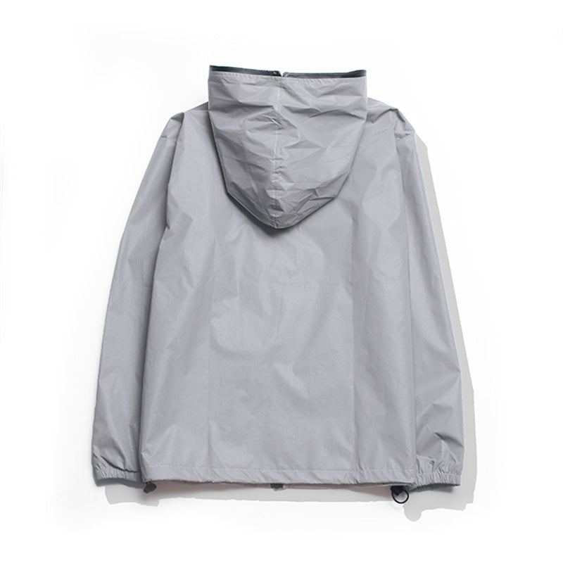High-reflective and Waterproof Unisex Rain Jacket