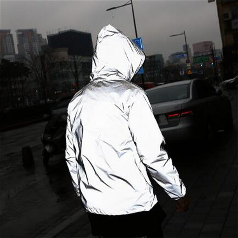 High-reflective and Waterproof Unisex Rain Jacket