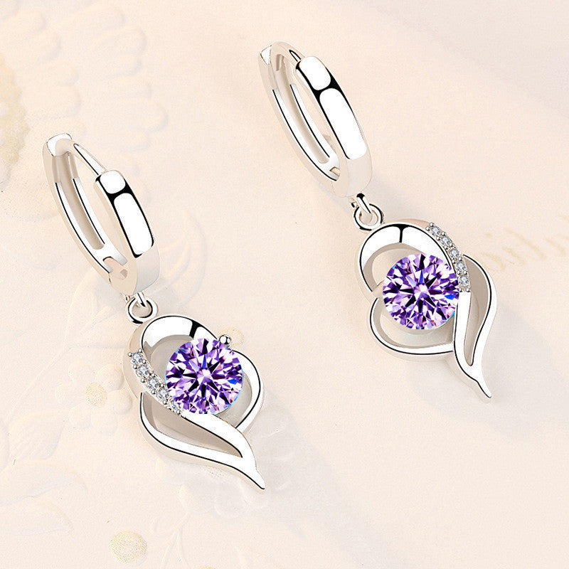 Stylish Silver Zircon Earrings for Women